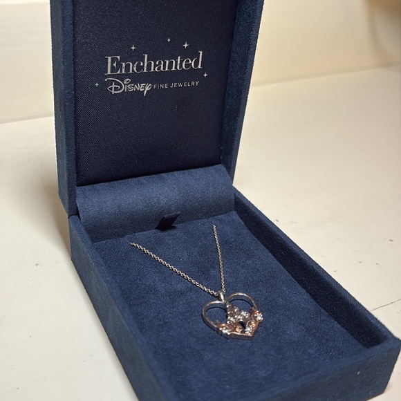 Enchanted Disney Fine Jewelry Diamond Majestic Princess Castle Pendant Necklace - Picture 3 of 6